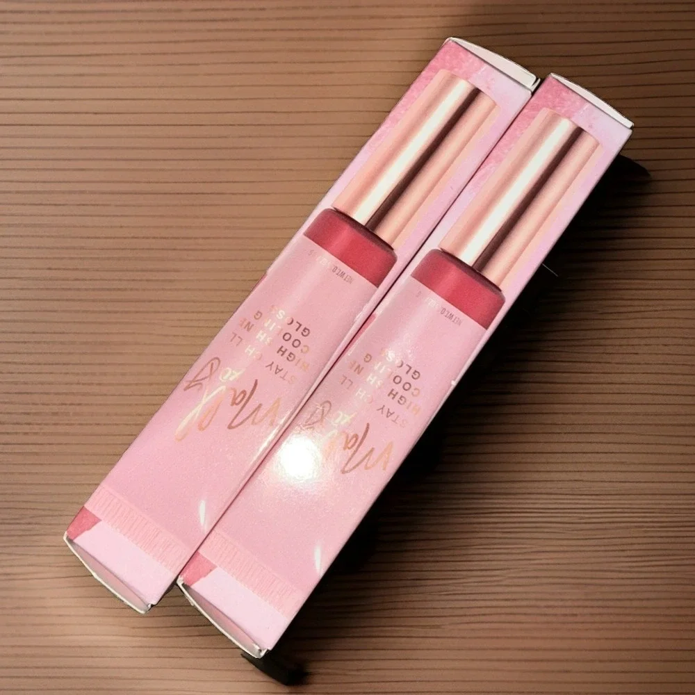 Mally XO Stay Chill High Shine Cooling Gloss Brrr Blossom Pink Lot Of 2 NIB